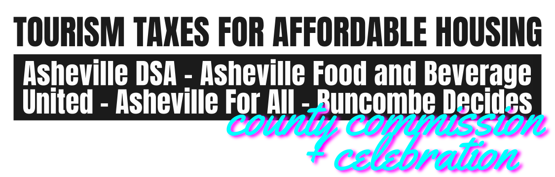The Tourism Taxes for Affordable Housing logo, with the words “County Commission and Celebration” overlaid on top.